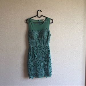 Illusion dress aqua